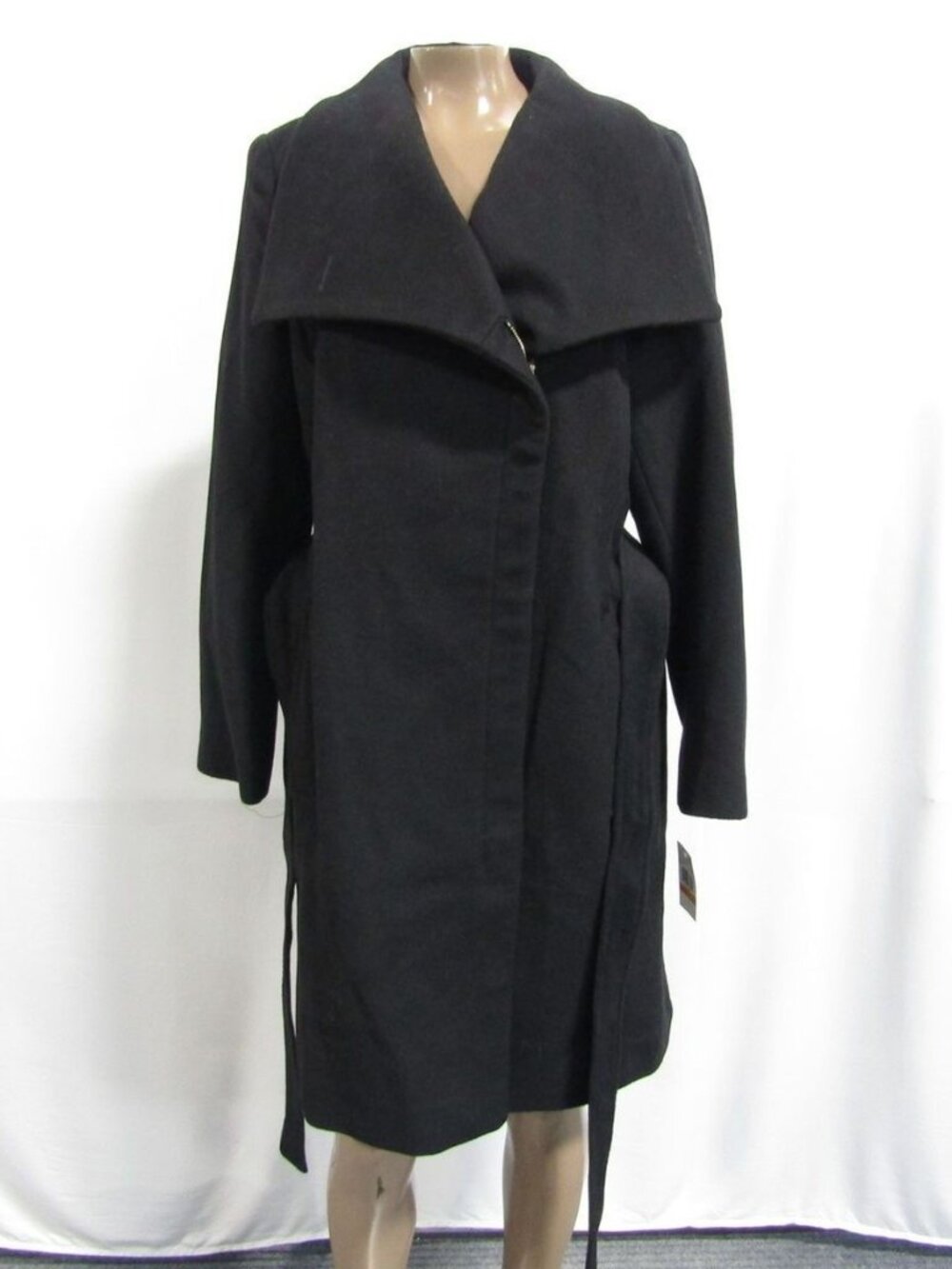 Michael Kors Women's US S Belted Wool Wrap Coat Black M125868Q74